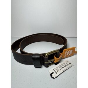 New Timberland Genuine Leather Belt Textured Brown Small 30/32 B75425 MSRP $55